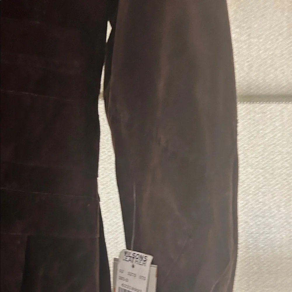 Wilsons Leather Dark Brown Faux Fur Collar Trench Coat - Picture 4 of 5